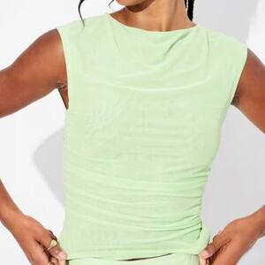 Wild Fable Mesh Top-Green